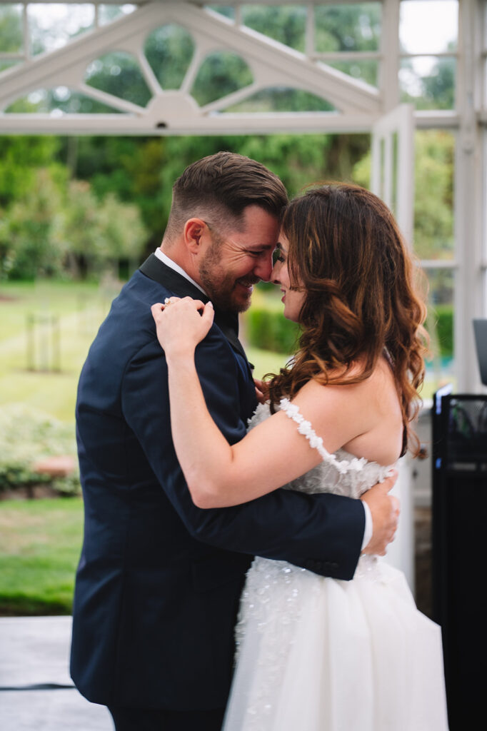 wedding couple having their first dance