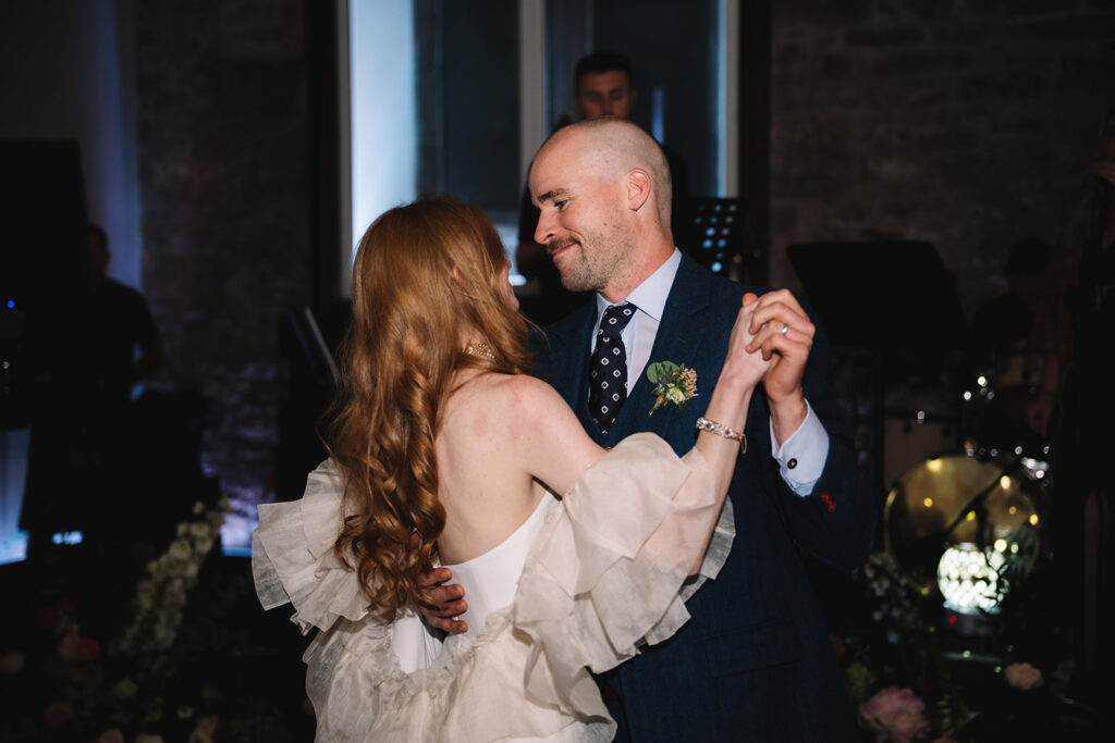 wedding couple having their first dance
