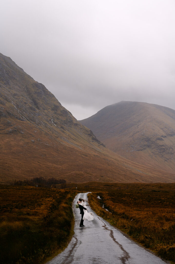 Phoebe and Brad glencoe Glen Etive