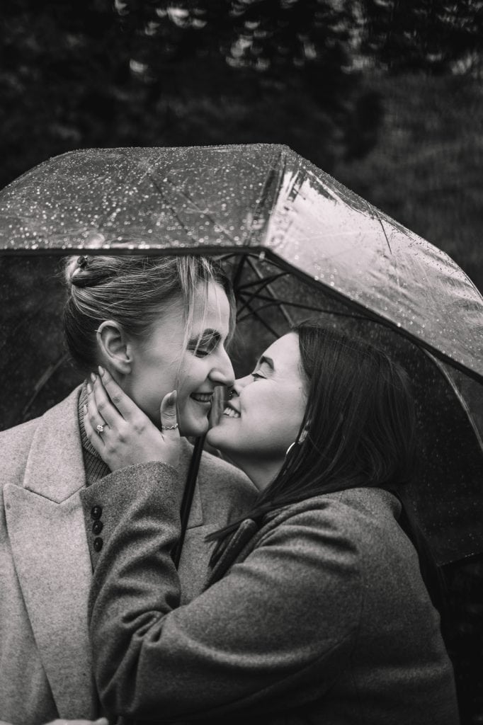 jessica and danielle princes street gardens edinburgh proposal photoshoot
