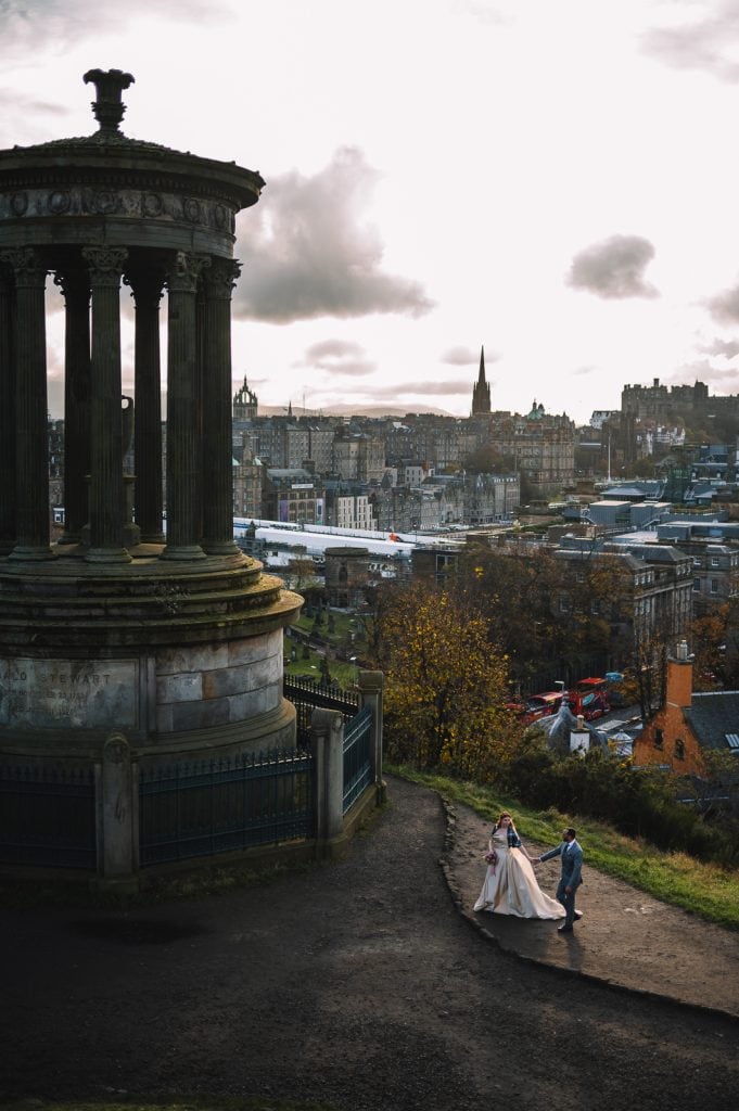 View of Edinburgh skyline from Calton Hill