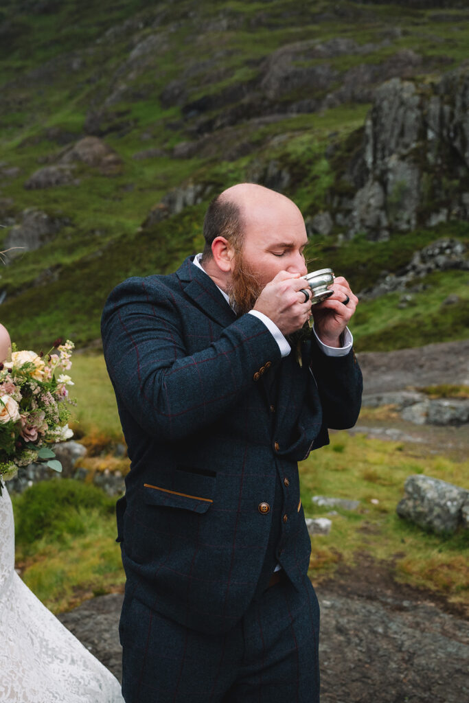 Briana and Brian glencoe quaich ceremony