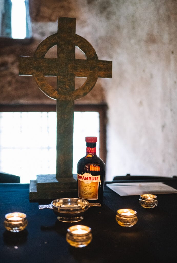 neidpath castle wedding scotland quaich ceremony with drambuie