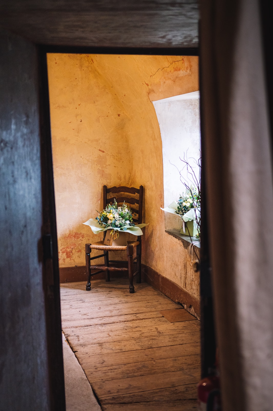 Minimal rustic room with chair and window light