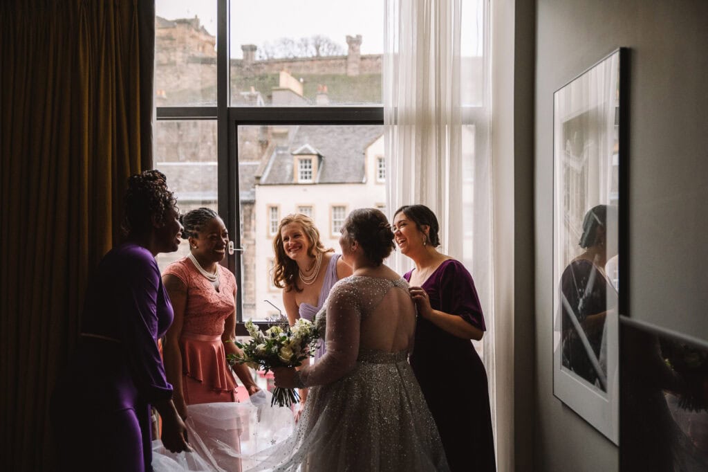 edinburgh castle elopement photography ella and john