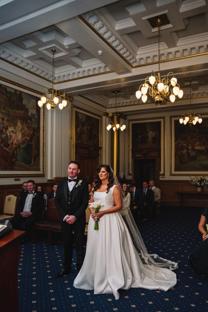 Wedding ceremony inside Edinburgh City Chambers