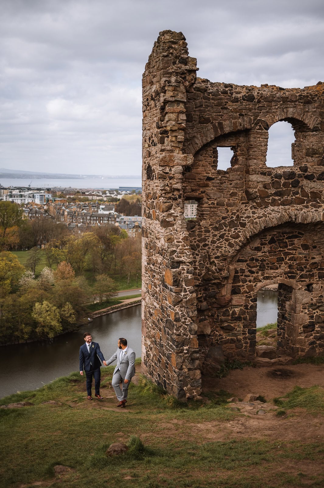 christian and levi edinburgh elopement holyrood park st anthony's chapel ruins photographer