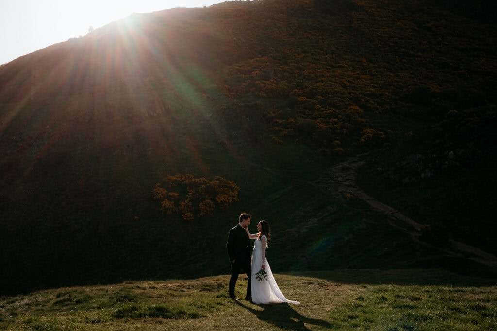ashley and mark elopement holyrood park arthurs seat st anthony's chapel ruins