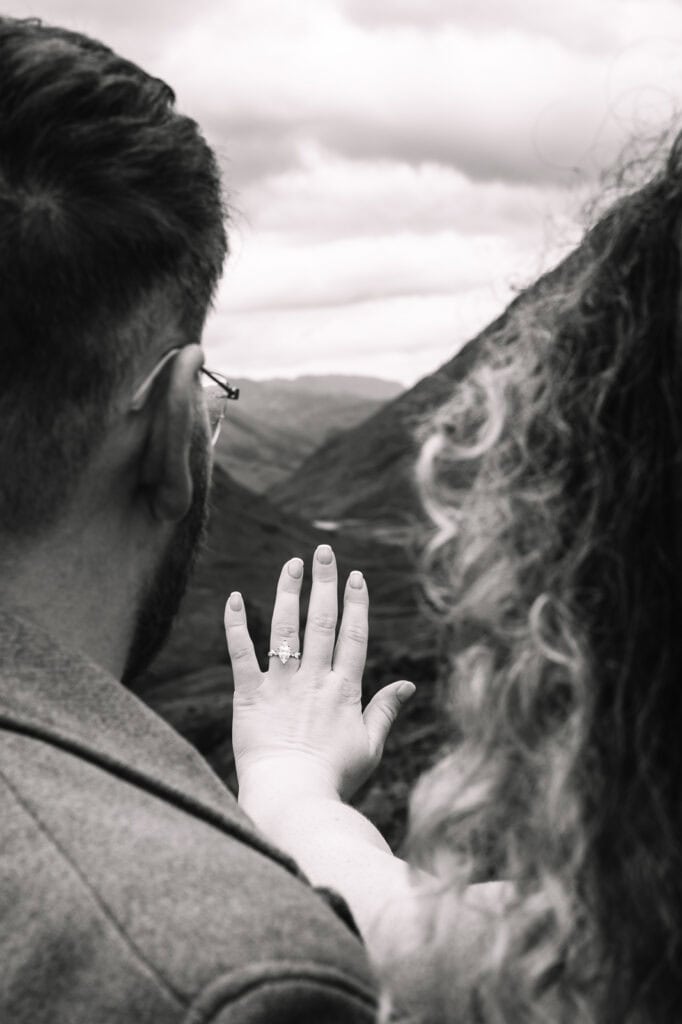 abby and victor glencoe proposal photoshoot the study