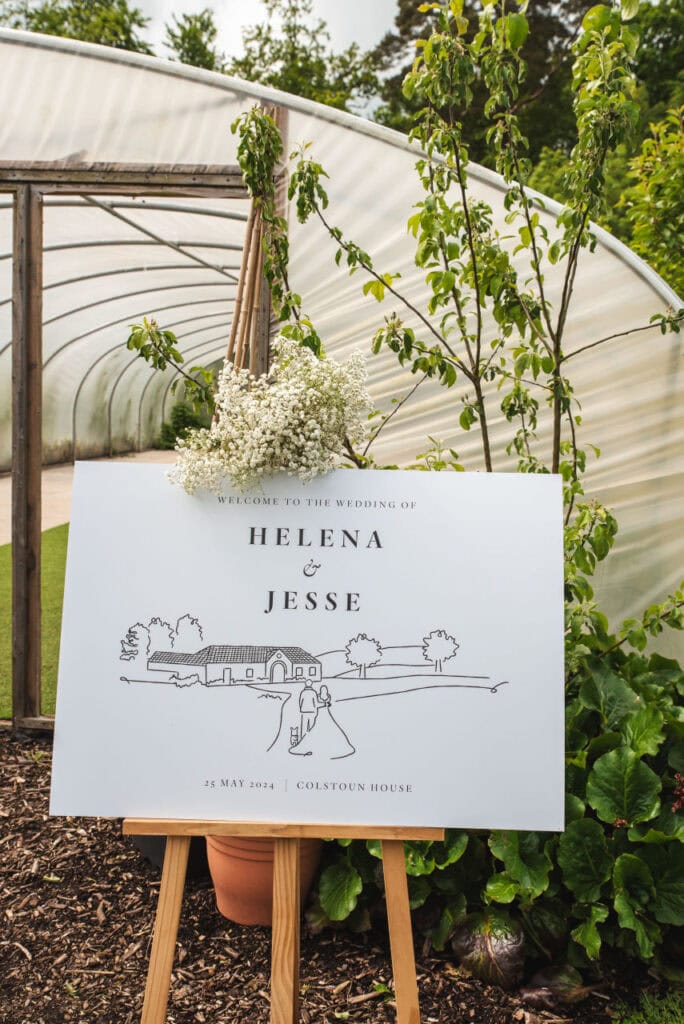 colstoun house wedding scotland helena and jesse polytunnel