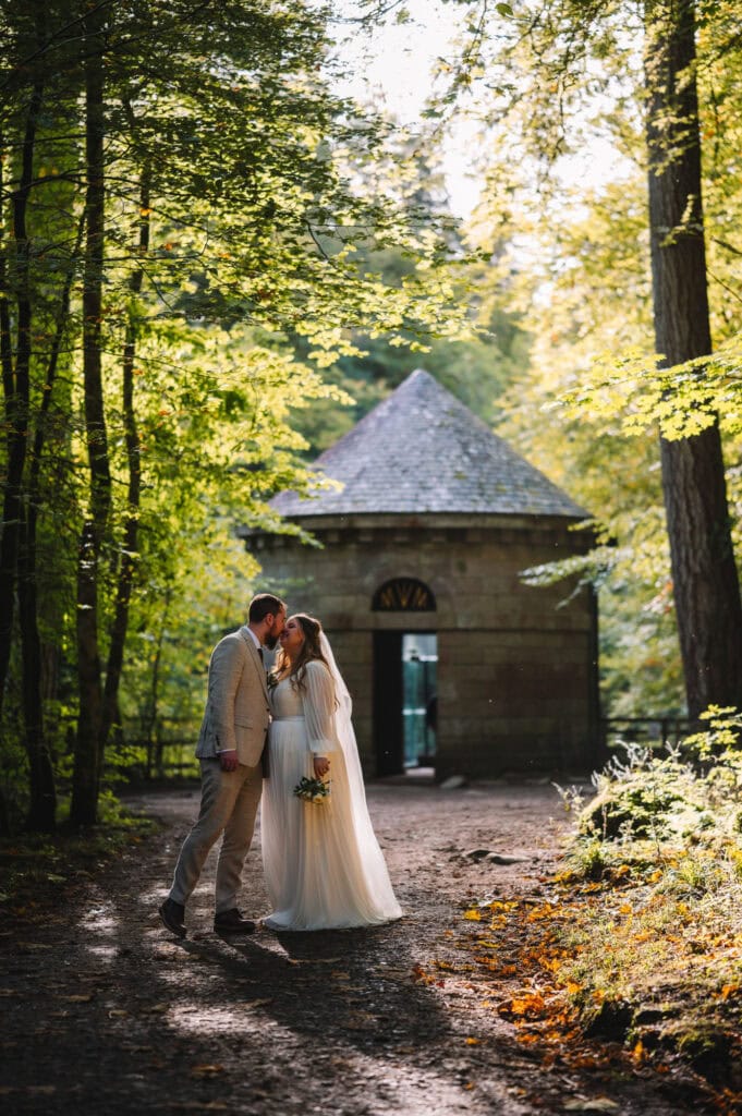 the hermitage dunkeld elopement photographer claire and ian ossains hall