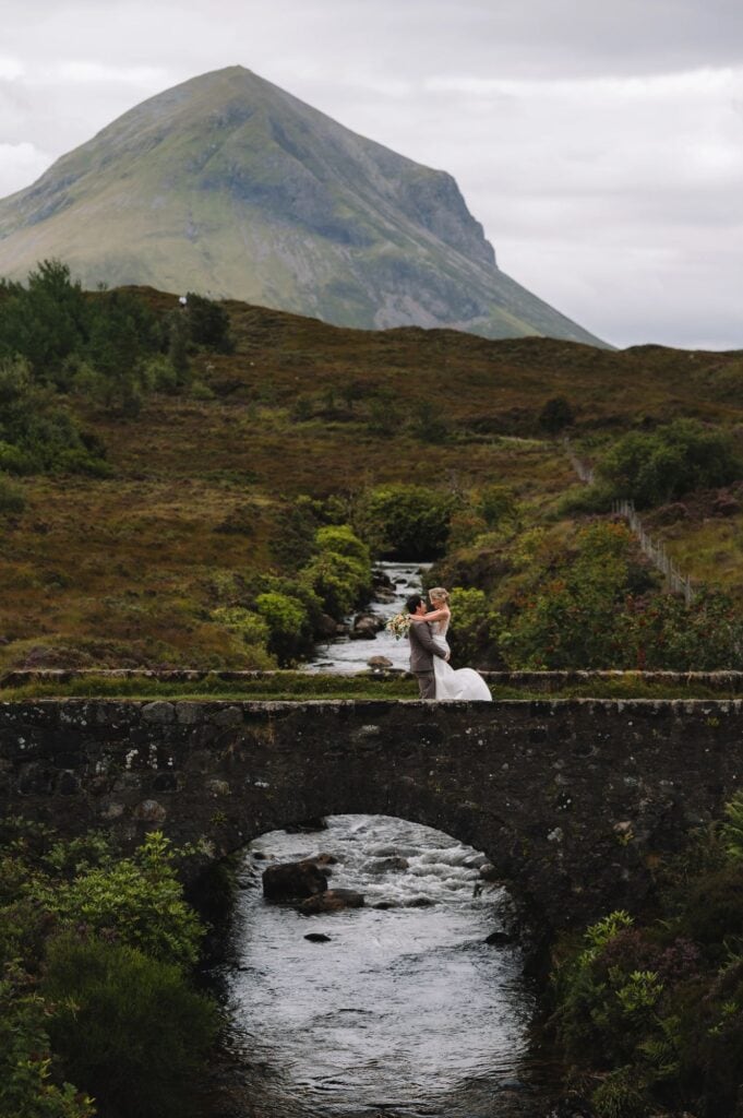 Kenzie and Justin Isle of Skye Elopement cuillin mountains sligachan