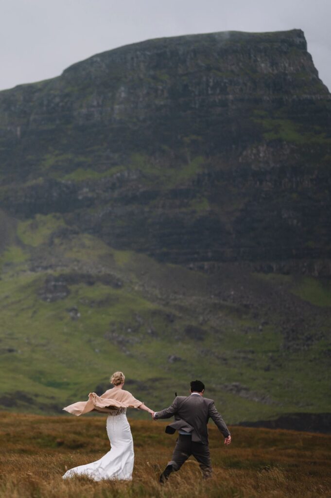Kenzie and Justin Isle of Skye Elopement photographer neist point