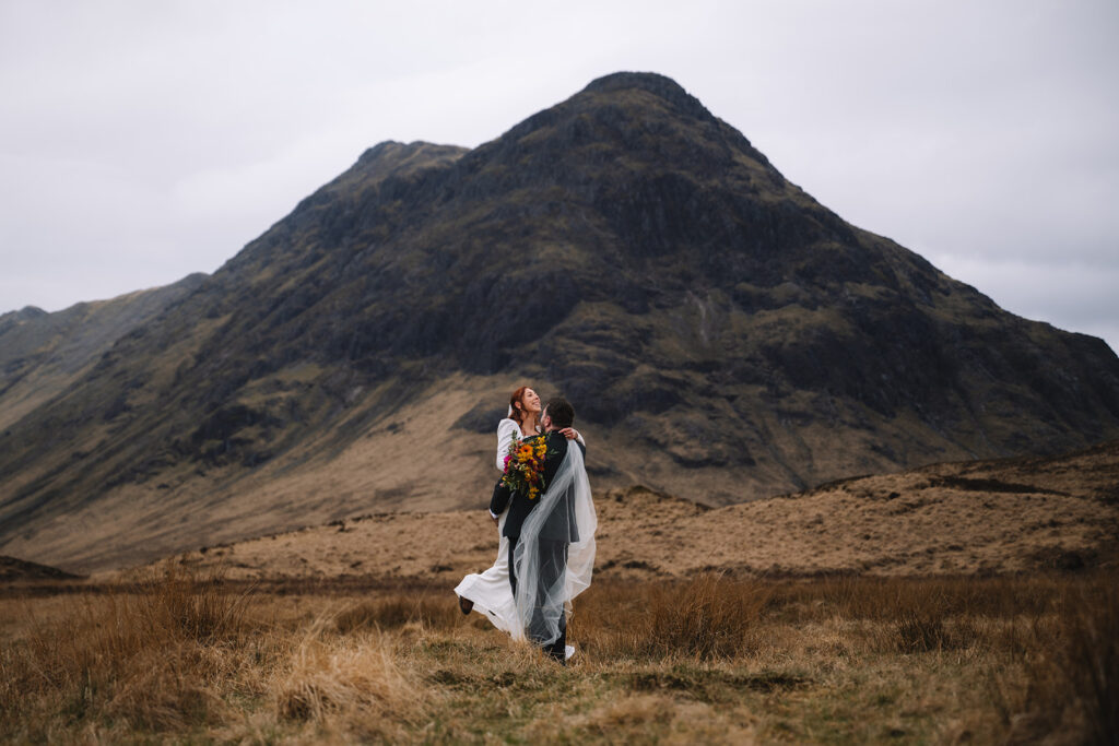 Amy and Joel Glencoe Post-Wedding Shoot Buachaille Etive Mór