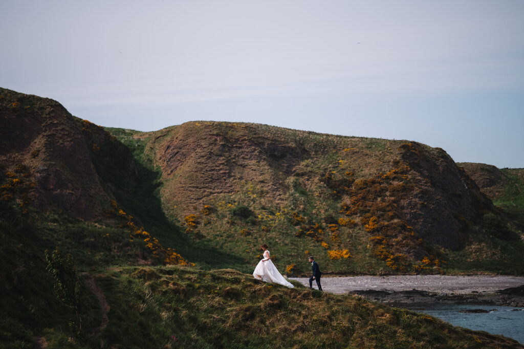 Dunnottar Castle Wedding sneak peaks Erin and Zane
