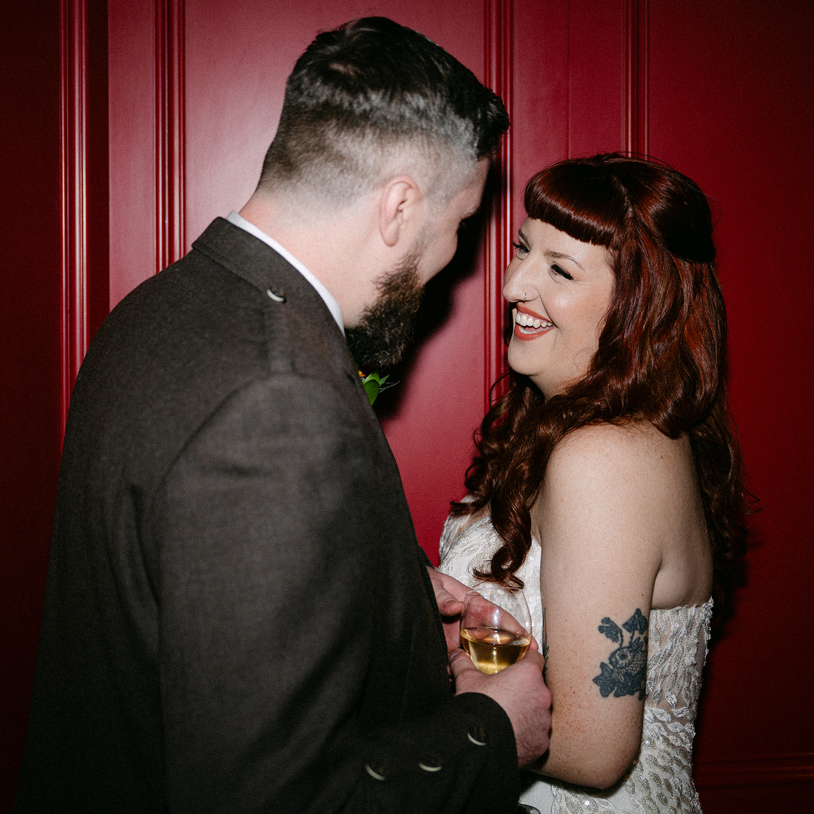 wedding couple in virgin hotels edinburgh