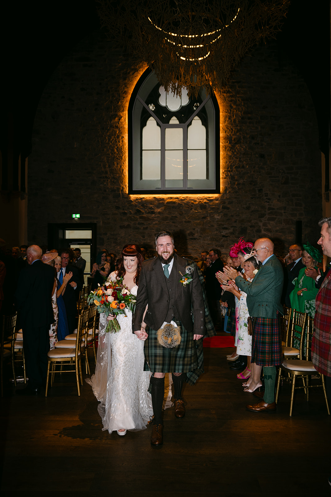 couple marries in greyfriar's church at virgin hotels