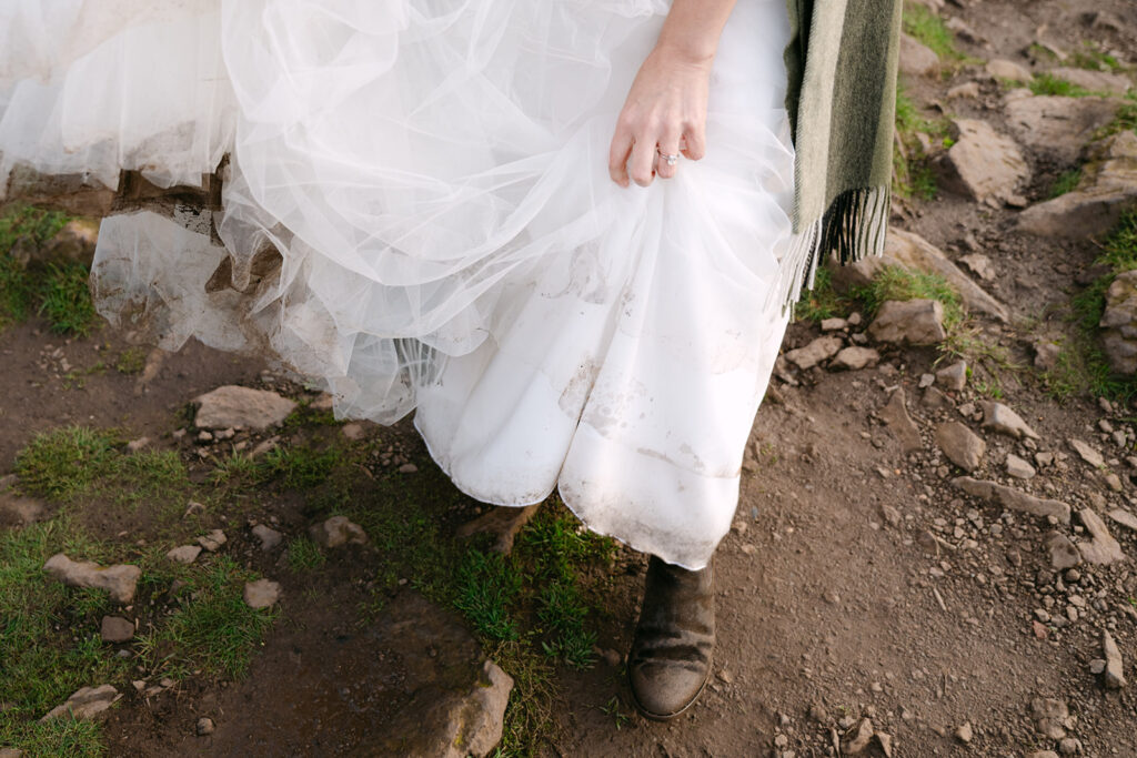 Natalie and Jerry edinburgh elopement boots details