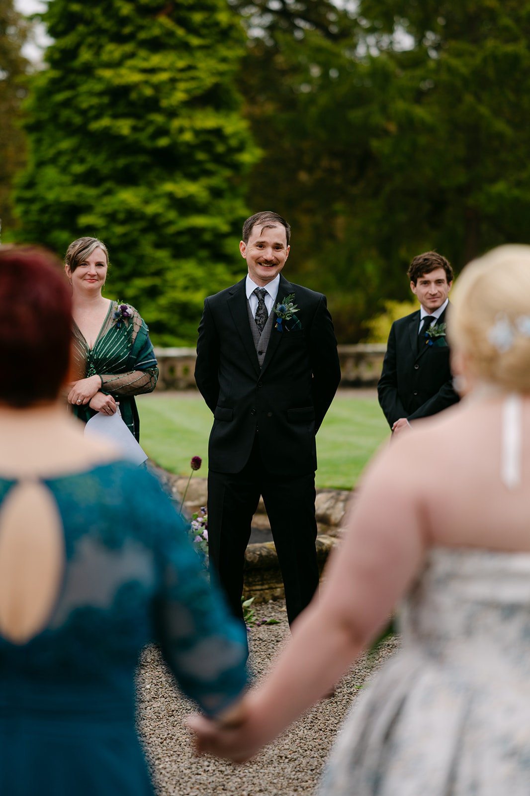 groom sees bride for the first time