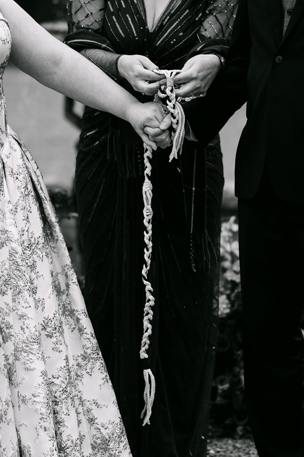 couple have a hand fasting