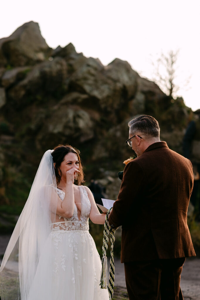 Natalie and Jerry edinburgh elopement knot blessing speech