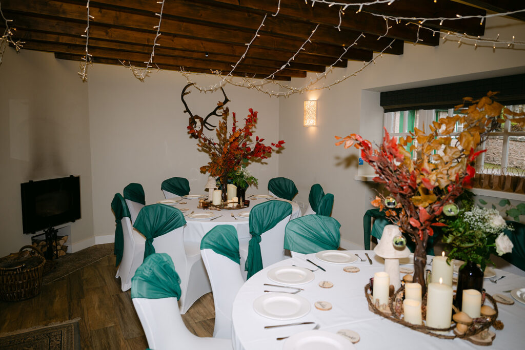 coates room set up for wedding at glen tanar