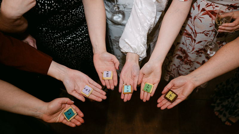 unique periodic table wedding biscuits